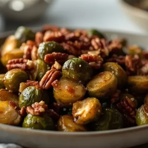 Maple Pecan Brussels Sprouts recipe