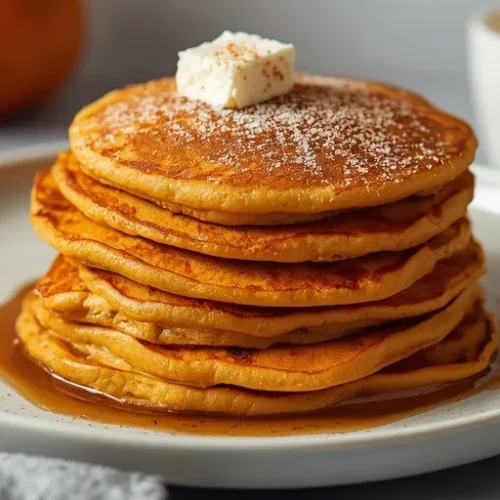 Pumpkin Cottage Cheese Pancakes recipe