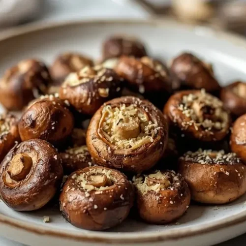 Roasted Garlic Parmesan Mushrooms recipe