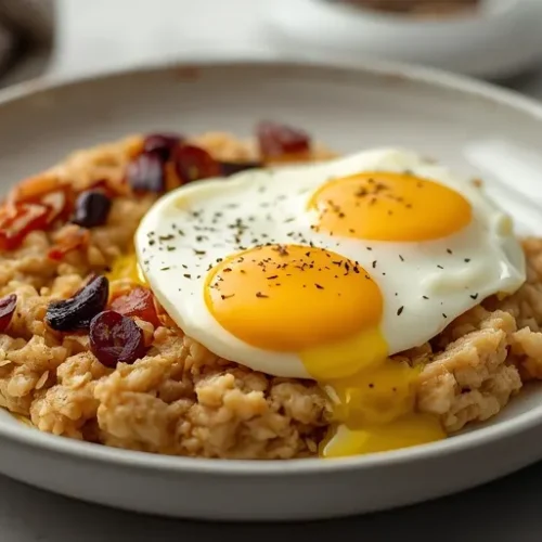 Savory Oatmeal with Egg Whites recipe