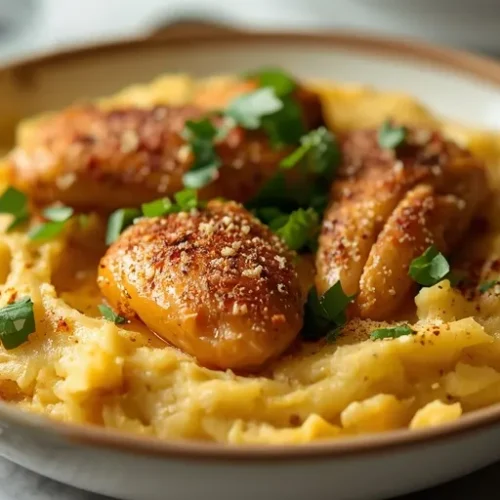 Smothered Chicken Mashed Potato Bowls recipe