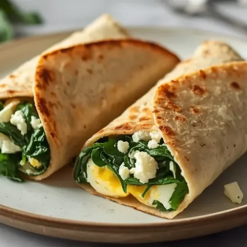 Spinach Feta Egg White Wrap recipe