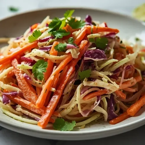 Tahini Lime Cabbage Slaw recipe