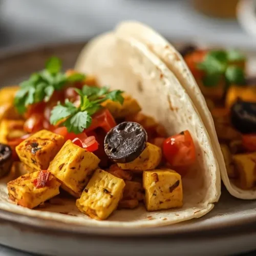 Tofu Scramble Breakfast Tacos recipe