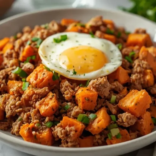 Turkey Sweet Potato Breakfast Hash recipe